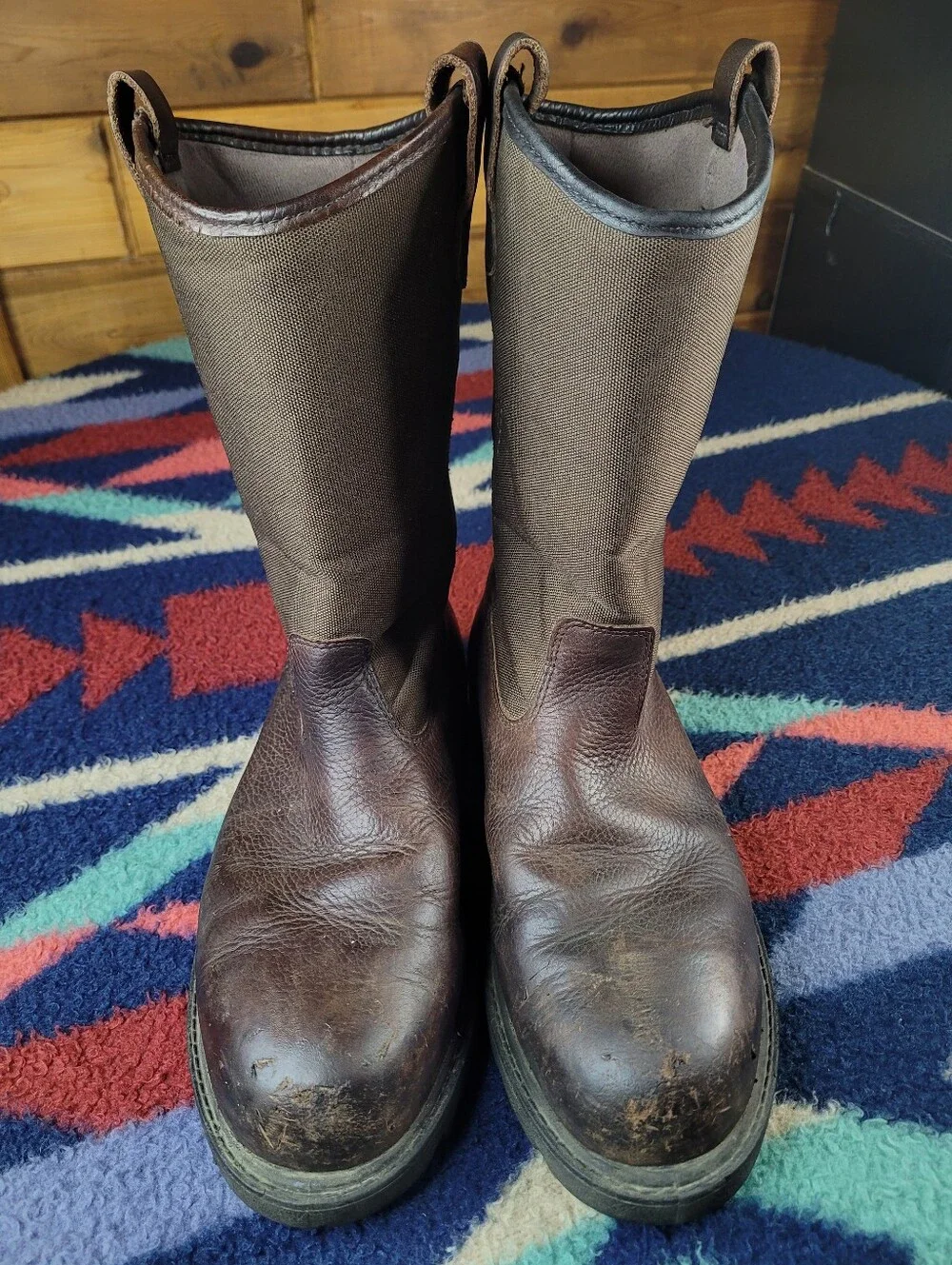 Georgia Boot Homeland Steel Toe Boots Mens 10.5 W Brown Leather G111 Waterproof
